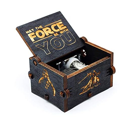 Caja de música de Star Wars de madera negra, caja de madera tallada a mano,antigua artesanía de decoración del hogar para niños regalos | Ya disponible en tu tienda friki favorita! En mundofriki.es!