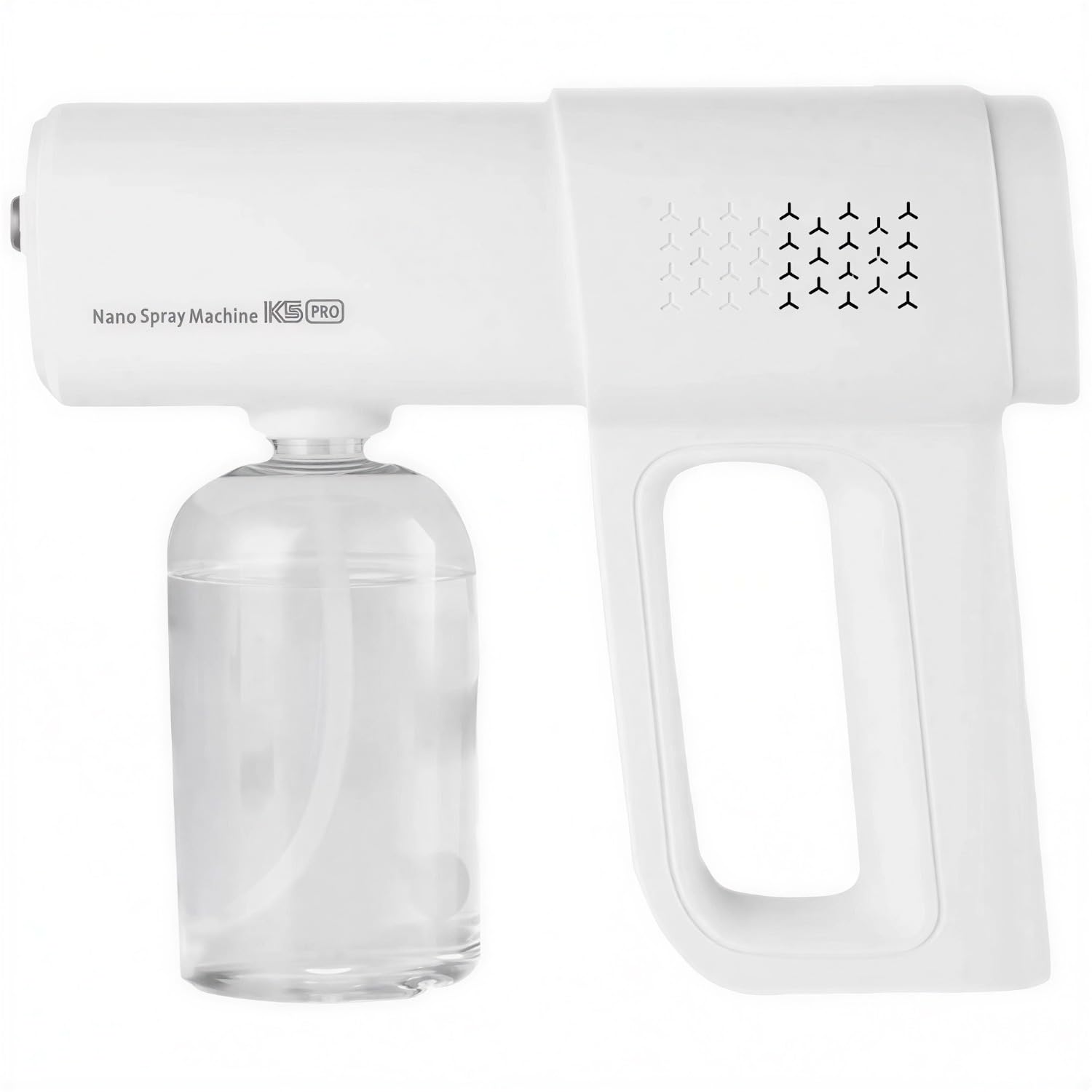 Wrewing White Professional Disinfectant Fogger Machine, 380Ml Wireless Nano Sprayer Gun Handheld Sanitizer Fogger With Blue Light, 2-In-1 For Watering Plants & Touchless Sanitization
