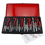 fsders VINGO® 131 TLG Gewindebohrer Hülse Einsätze Reparatur Satz M5 M6 M8 M10 M12 Gewinde Bohrer Gewindehülsen Gewindeeinsätze