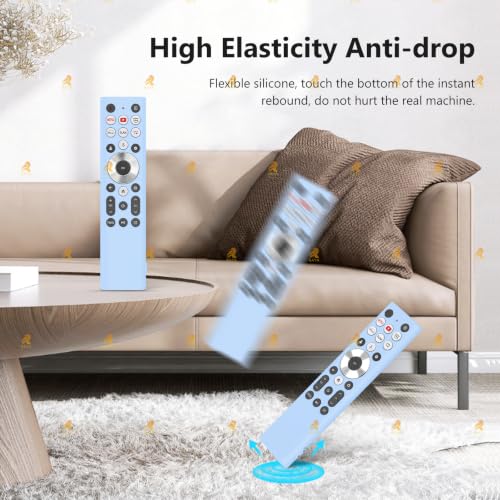 Image of RAYA Silicone Cover Compatible with 2026 Hisense TV Remote E7Q PRO / U6N PRO Model TV Remote Protection Case (Blue)