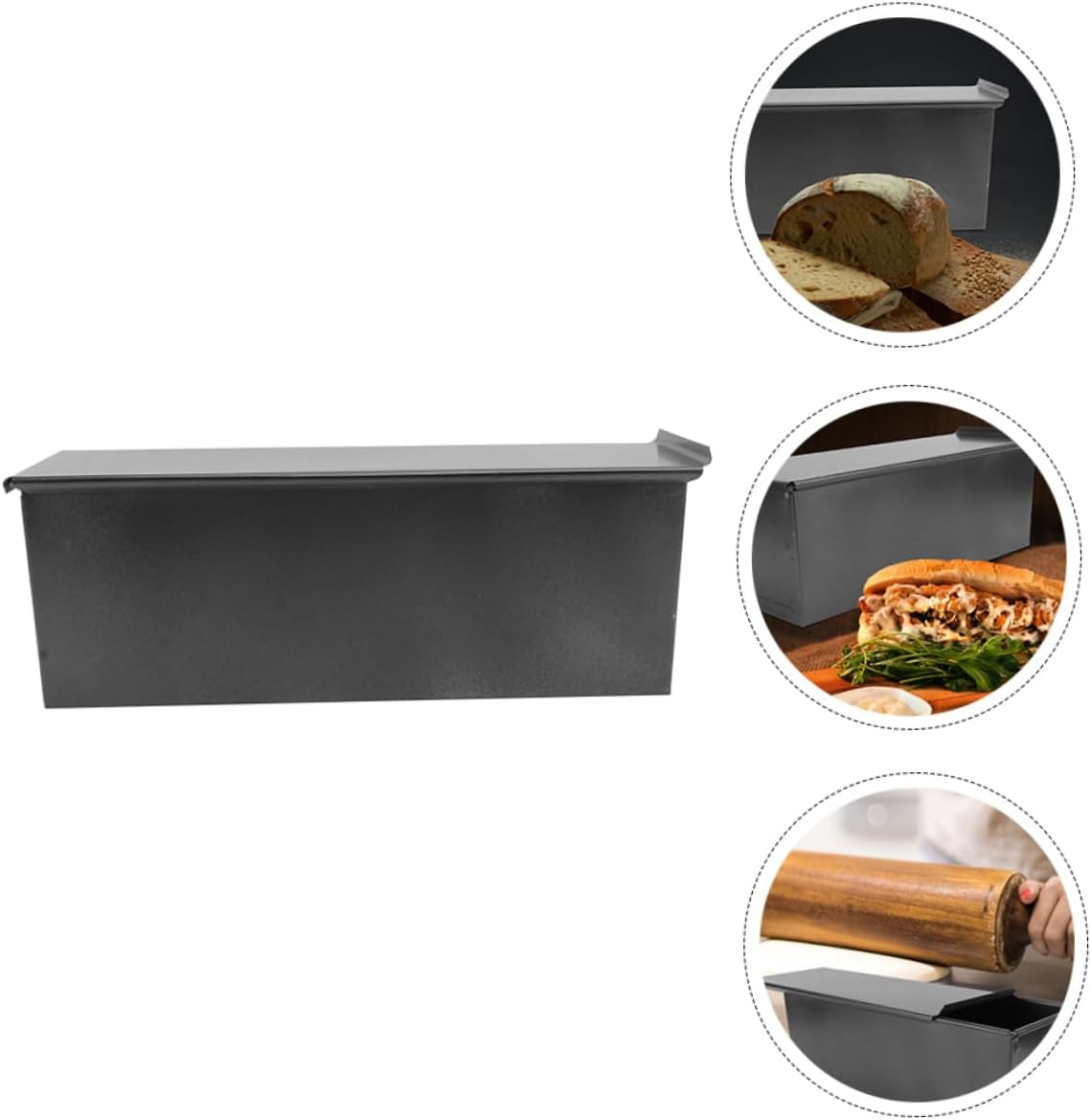 Extra Large Bread Box Bread Pan Lid Toast Mold Iron Baking Tool Non-stick Easy Demold