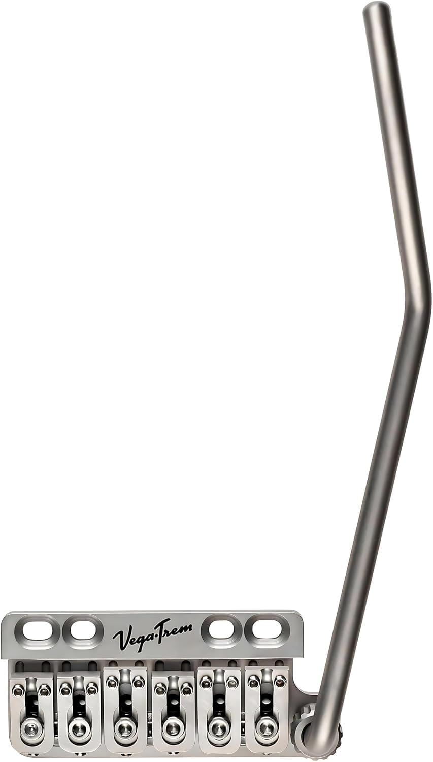 Vega Trem VT1 Special Standard Tremolo Bridge for Strat-Style Guitars – Drop-In 6-Screw No Mods Replacement, 2-Way Vibrato, Stable Tuning, Stainless Steel & Brass Block (Satin)