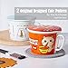 TOPWCK 34oz Ceramic Ramen Bowl with Lid Handle, Microwave Safe, instant noodle bowl microwave ramen cooker, soup bowls, Asian ceramic rice bowl, mug with lid, gift for Kids (Foodie Cat)