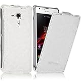 Housse Etui Coque Rigide à Clapet pour Sony Xperia SP avec fermeture très pratique sans fermeture ni pression, et ni magnétique.