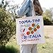 Yomisex Tomato Canvas Tote Bag, Italian Martini Tomato Themed Gifts Tote Bag for Women, Mediterranean Summer Italia Farmers Market Reusable Shopping Grocery Bags