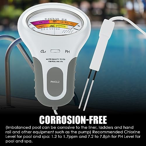 Tekcoplus TEK-203 2 In 1 Water Quality Tester Dual Scale Ph And Chlorine Level Cl2 Tester Meter For Swimming Pool,Hydroponics thumb #4