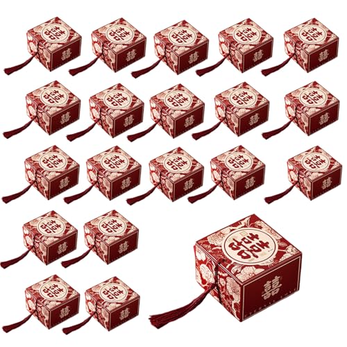 QRZLP Red Chinese Style Candy Boxes