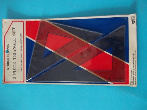 Agora International No. 2T-79 Students Pal 2 Piece Triangle Set Made of Quality Durable Clear Plastic