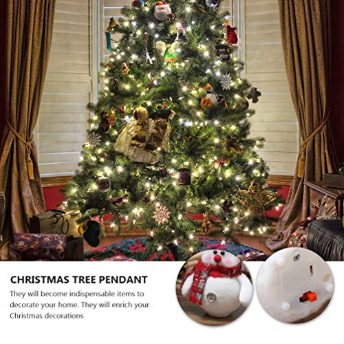 KESYOO Led Santa Boneco de Neve Veado Enfeites de Natal Natal Boneca de Pelúcia Santa Elf Enfeites d