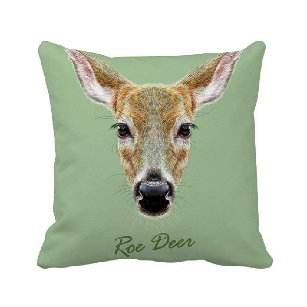 Coussin de décoration chevreuil Lond-Face multicolore idée cadeau originale maison 40x40