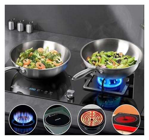 Wok de acero inoxidable con tapa 30 cm miniatura 4