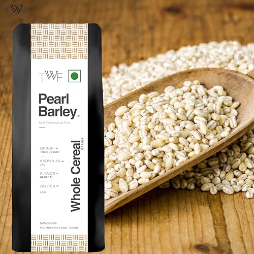 Image of TWF Pearl Barley | 2 Kg | Premium Hulled Whole Barley Grains | Jau | Jav | Barli | Yavalu | Yava | 100% Natural & Unpolished | High Fiber for Baking & Cooking | Ancient Grain | Perfect for Plant-Based Diets | Ideal for Soups, Salads, Risottos, Khichdi & Everyday Healthy Meals | Cooks Like Rice | Ideal for Risottos & Soups