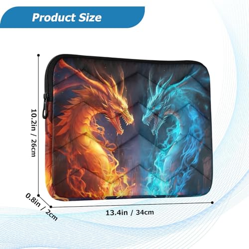 Funda para portátil de 13-14 pulgadas Fire and Ice Dragon miniatura 3