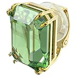 SWAROVSKI Millenia Clip Earring, Large and Green Peridot Crystal Octagon Cut Crystal with a...
