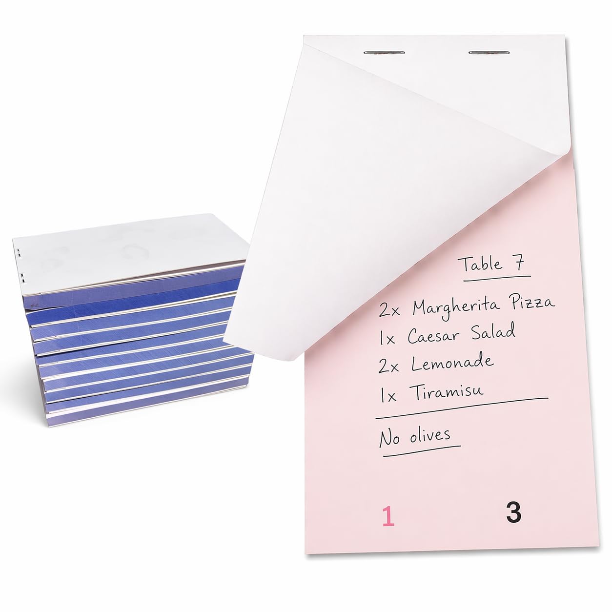 PAC Supplies Global Restaurant Order Pad with Duplicate Sheet, Notepad for Waitstaff, Writing Orders (200), 140mm x 78mm
