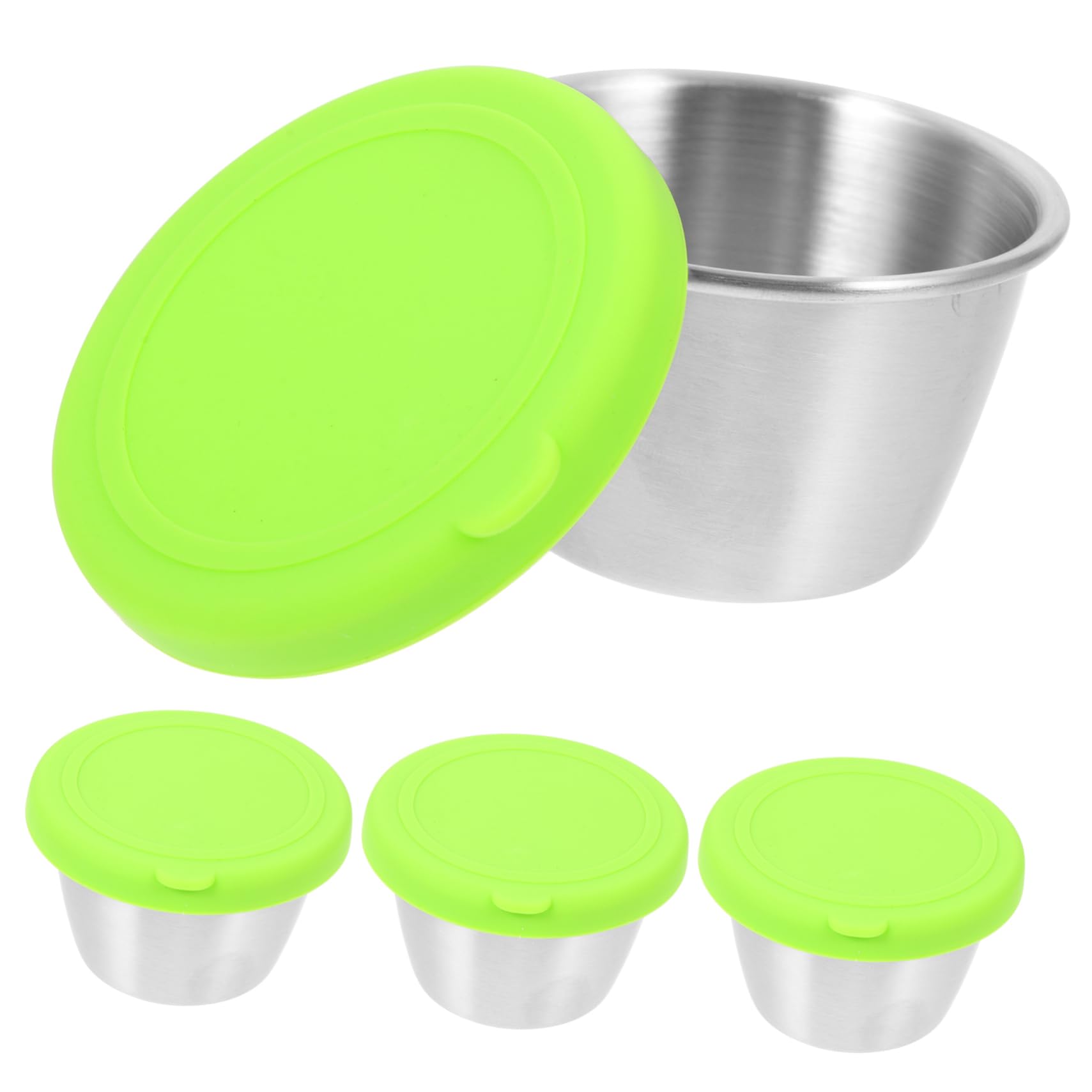 Mikinona 4 Pack Multipurpose Sauce Dishes Dipping Cups for Salad Dressing Ketchup Steak Sauce Made of Food Grade Materials