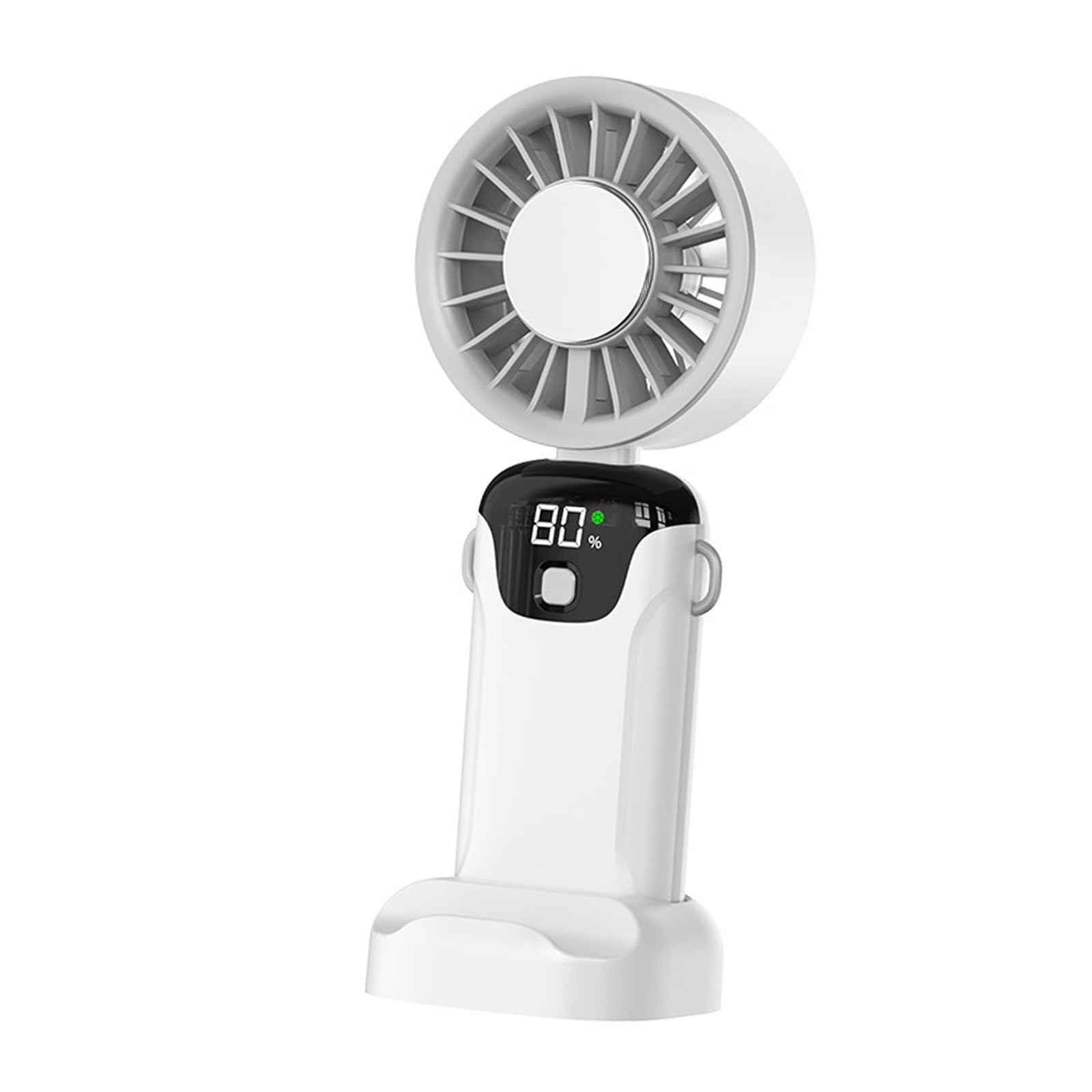 NVOQILIN Multi Purpose Mobile Fan Triple Mode Handheld Computer Desktop Device Strong Wind for Indoor Outdoor Multifunctional Tiny Fan