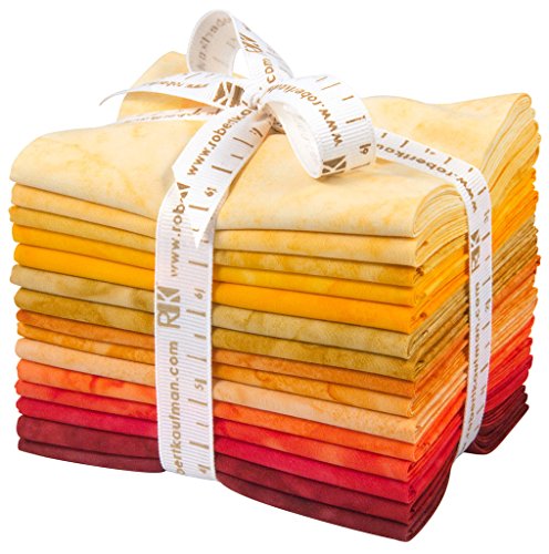 Lunn Studios Artisan Batiks Prisma Dyes Lava Flow 15 Fat Quarter Bundle Robert Kaufman Fabrics FQ-831-15