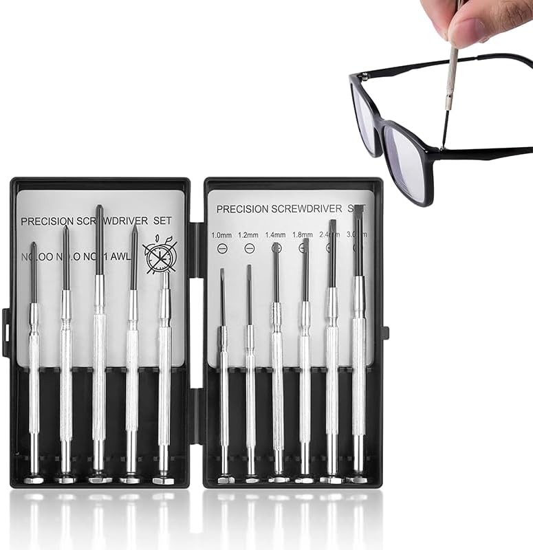 11 PCS Mini Precision Screwdriver Set, Professional Magnetic Repair Tool with Portable Case, Small Screwdriver Set for Electronics, Toys, Computer, Watch Repair