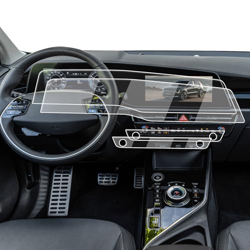 Protetor de tela Kia Niro 2025 - Para 2023-2025 Kia Niro SG2 10,2 polegadas Infotainment+tela de controle climático - 4 peças Nano filme para 2023-2025 Kia Niro Hybrid HEV/Plug-in Hybrid PHEV/EV