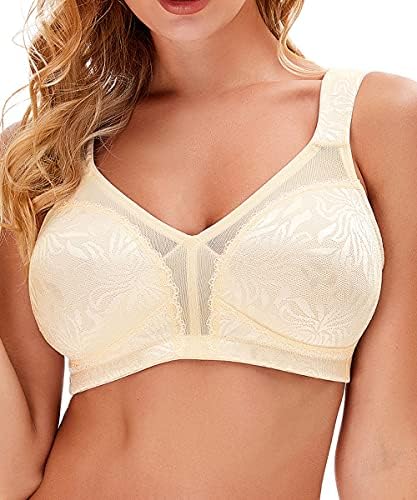Wingslove Women’s Wireless Minimizer Bra Plus Size Non-Padded Soft Full Figure Bra