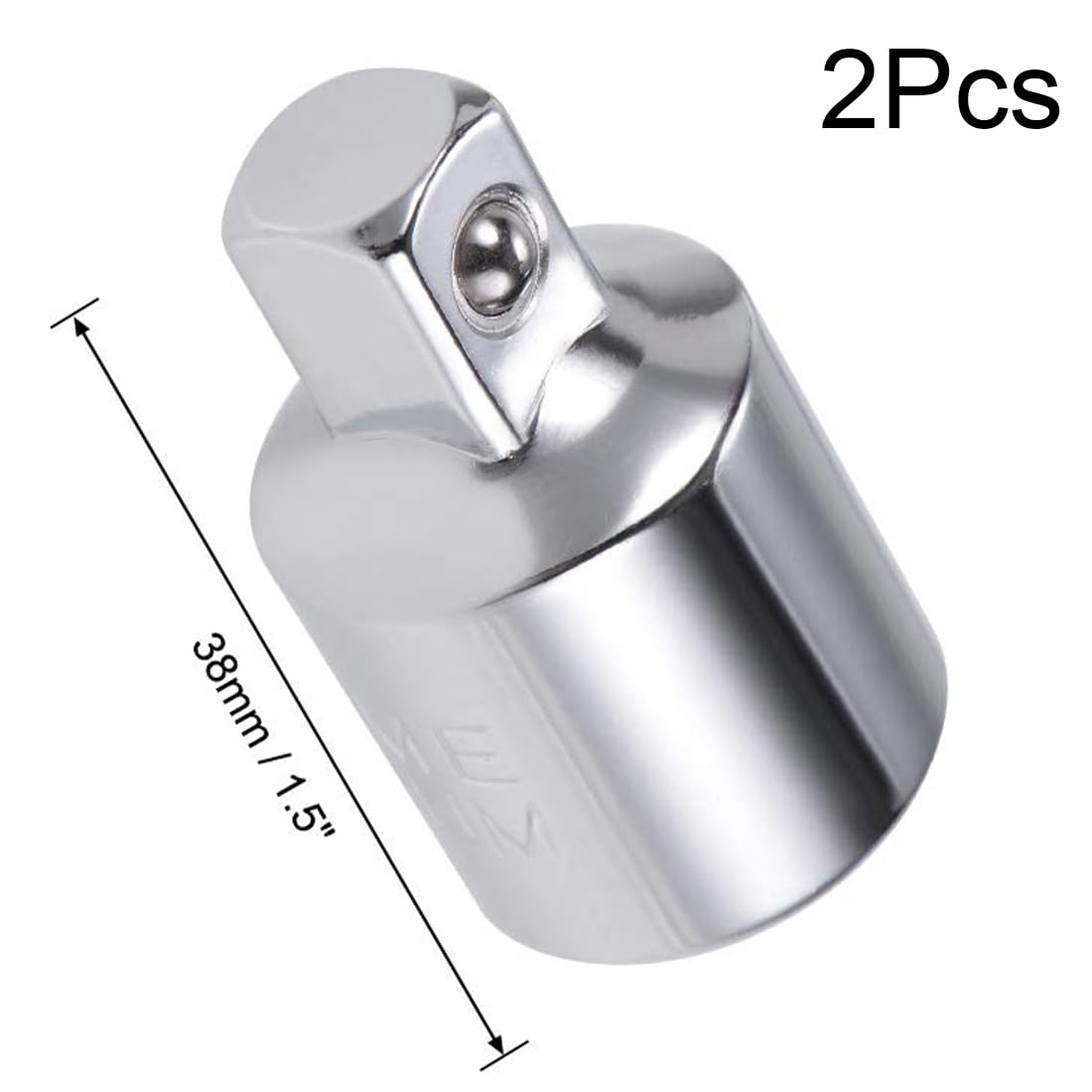 TOP-VIGOR 2Pcs 1/2 Inch Female to 3/8 Inch Male Socket Adapter - Image 2