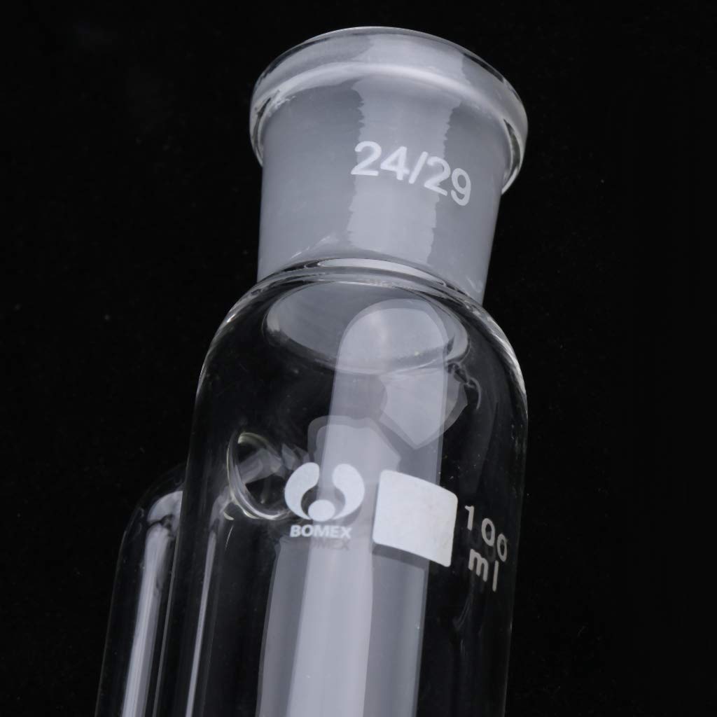 Tropftrichter aus Glas mit Druckausgleichsrohr und Absperrhahn, transparent, 100 ml