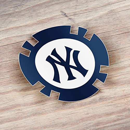 Wheel New York Baseball Yankee Logo Sport Car Bumper Sticker Decal 5'' X 5'' #TOP2