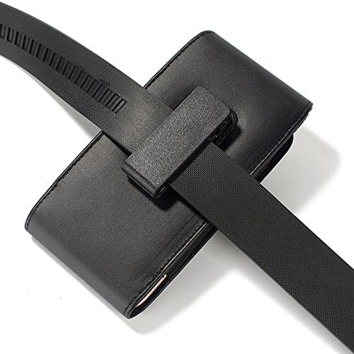 Kingsource Vertical Leather Case Holster Pouch with Rotating Belt Clip Compatible for iPhone 13 Mini iPhone 12 Mini iPhone 6 iPhone 6S iPhone 7 iPhone 8 Color Black