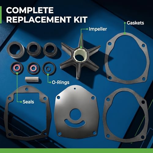 Image of 8M0100526 Water Pump Impeller Repair Kit Compatible with Mercury Mariner 40-60HP BigFoot 75-115HP 150HP EFI & MerCruiser Alpha One Gen II - Replaces 47-8m0100526, 46-43024A7 Sierra 18-3214