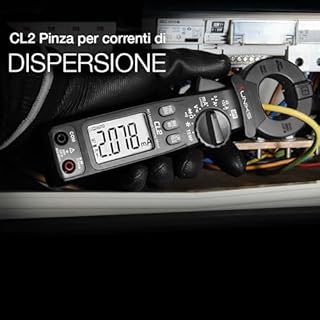 UNIKS – Pinza Amperometrica Professionale CL2 per Correnti di Dispersione, Tensione AC/DC, TRMS 600V