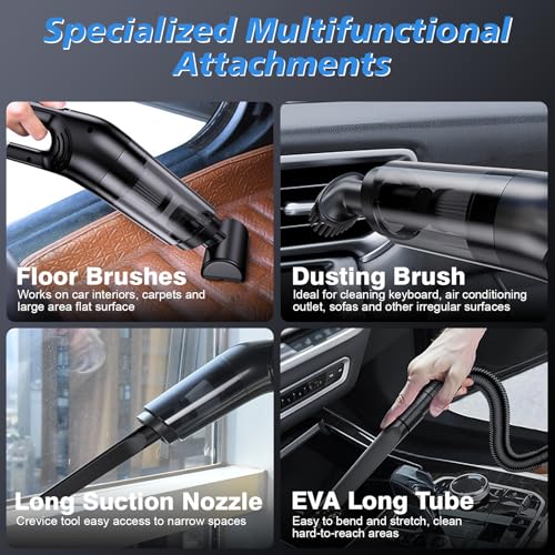 Image of Cordless Hand Held Vacuum Cleaner - Mini Portable Handheld Vacuum Cleaner Rechargeable with Strong Suction & Washable Filter, Suit for Cleaning Dust, Hair in Car