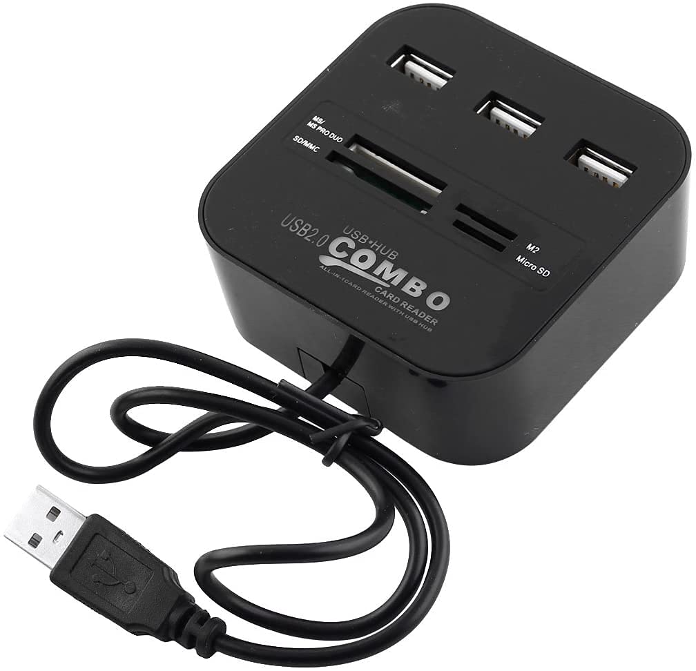 RuhZa Blue LED 3 Port USB 2.0 HUB TF All-in-1 Combo Card-image-39