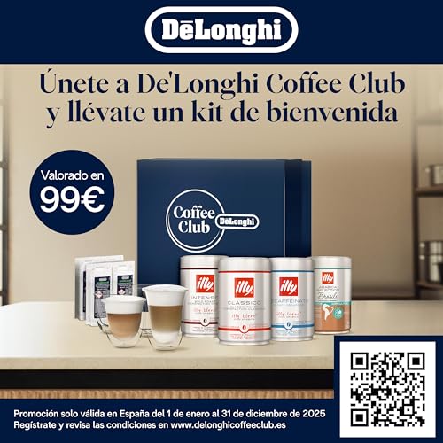 De'Longhi Dinamica Plus ECAM 370.70.B Máquina de Café Automática con Sistema de Leche LatteCrema, Cappuccino y Espresso, Pantalla Táctil en Color TFT de 3,5' y Control Mediante App, Color Negro