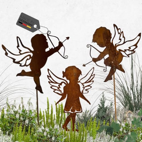 Terma Stahldesign Rost Weihnachts Engel Made in Germany Gartenstecker...