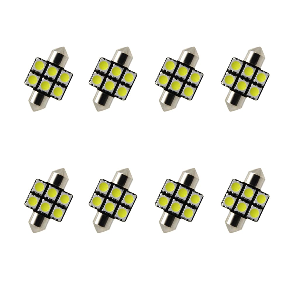 8X-SPEED 8PCS Led Interior Light Bulb 5050 Chip For Mazda CX-9 MK2 2016–present Done Read Glove Box Trunk Vanity Mirror Sun Visor Light