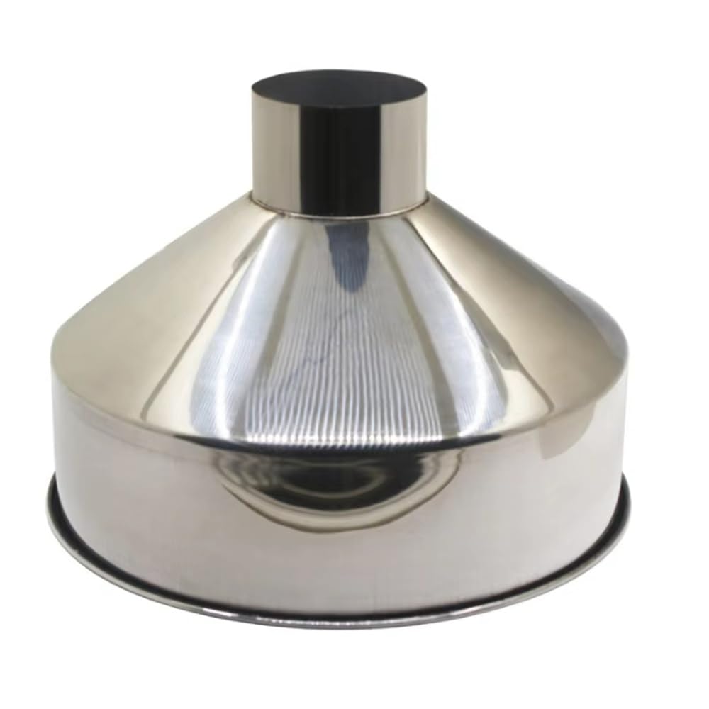 Embudo de acero inoxidable for llenado líquidos industriales, boca ancha, for cerveza y mantequilla, con filtro, diámetro 24/28 cm (282 mm)(250mm)