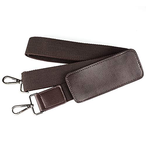 SPAHER Correa de Repuesto para Hombro Universal Ajustable Cinturón de Hombro para la Bolsa de Equipaje cojín extraíble con Ganchos de Metal Almohadilla Antideslizante para Bolsa de Viaje Marrón Cover