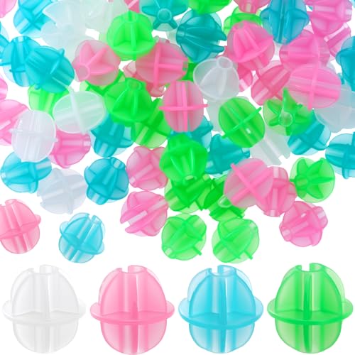 DC,CLISENCE 108 Pcs Bike Spoke Beads, Plastic Round Bead Glow in The Dark, Bicycle Wheel Accessories, Cycling Spokes Decorations, Luminous Spoke Noise Maker (Multicolor)