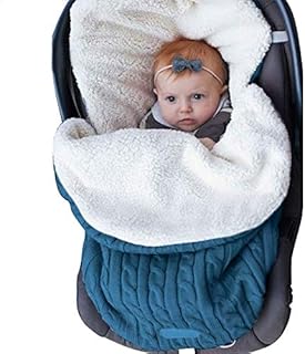 Newborn Baby Girls Boys Wrap Swaddle Blanket Knit Sleeping Bag,Lightweight Soft Thick Fleece Unisex Sleep Sack Stroller Winter Warm Receiving Nursery Pram Blankets for 0-12 months Infant Toddler