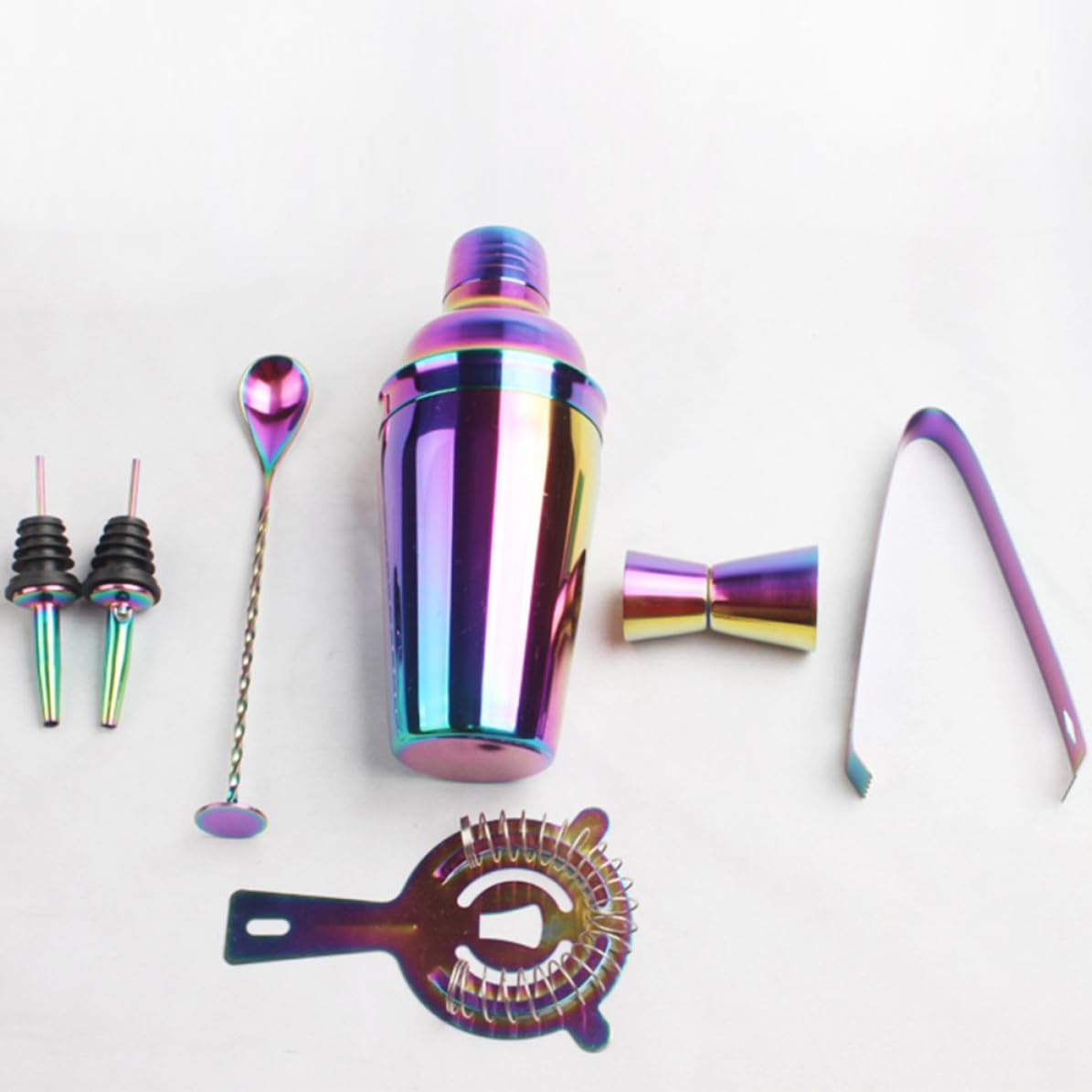 TIDTALEO Kit Coctelera de Acero Inoxidable Sello y Capacidad Profesional 8 Piezas 750ml para Bar y Hotel, Adecuado para Entusiastas de Cócteles