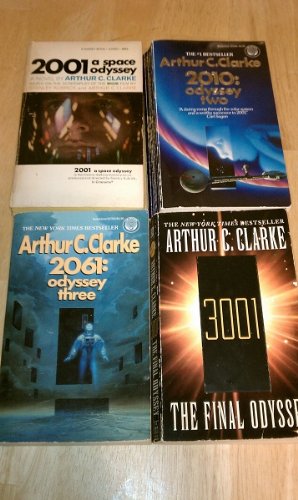 Set of 4 Space Odyssey Books (2001 - A Space Odyssey, 2010 - Odyssey Two, 2061 - Odyssey Three, 3001 - The Final Odyssey)