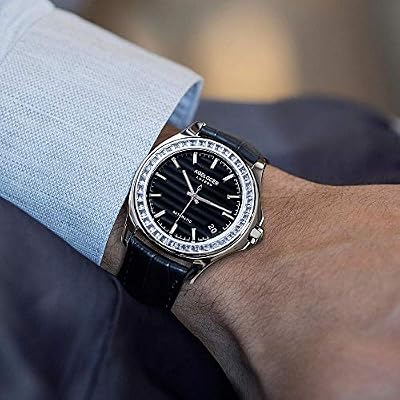 AGELOCER Men's Top Dress Luxury Mechanical Automatic Calendar Stainless Steel Band Luminous Diamond Fashion Watches
