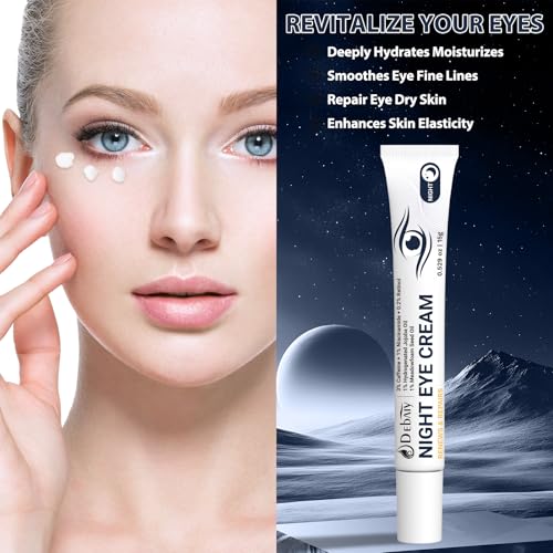 DEBAIY 3% Caffeine Eye Cream 3-Pack for Dark Circles & Puffiness