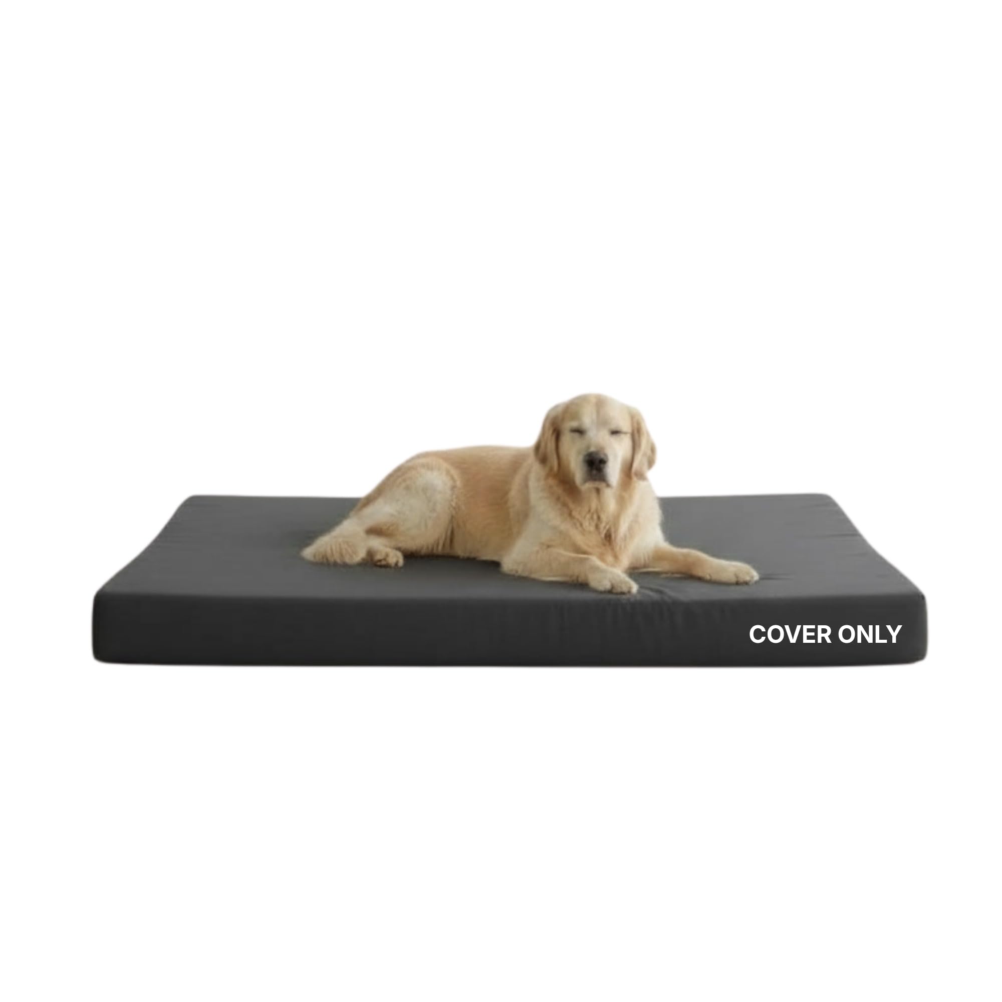 Kosiproducts Spare Replacement Dog Bed Cover, 190gsm Soft Polyester, Removable, Washable Cover [To Fit Dog Bed Size: 120cm x 90cm x 10cm, Grey]