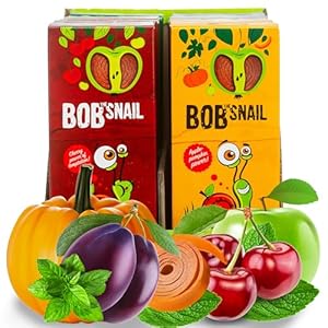 Bob Snail Gezonde suikervrije fruitrepen snacks – Fruit Roll Ups afzonderlijk verpakt door kinderen en volwassenen