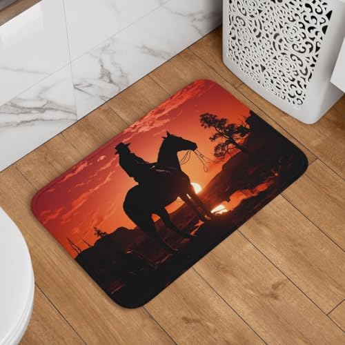 SLKMHFT U-förmige Bodenmatte, Vintage-Stil, Türkisfarbenes Holz, Surfbrett, Bedruckt