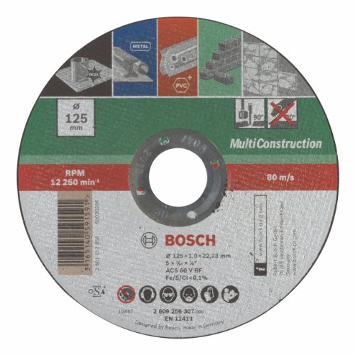Bosch Home and Garden DIY Trennscheibe Multi Construction (für Winkelschleifer, 125 mm, gerade, ACS 60 V BF)