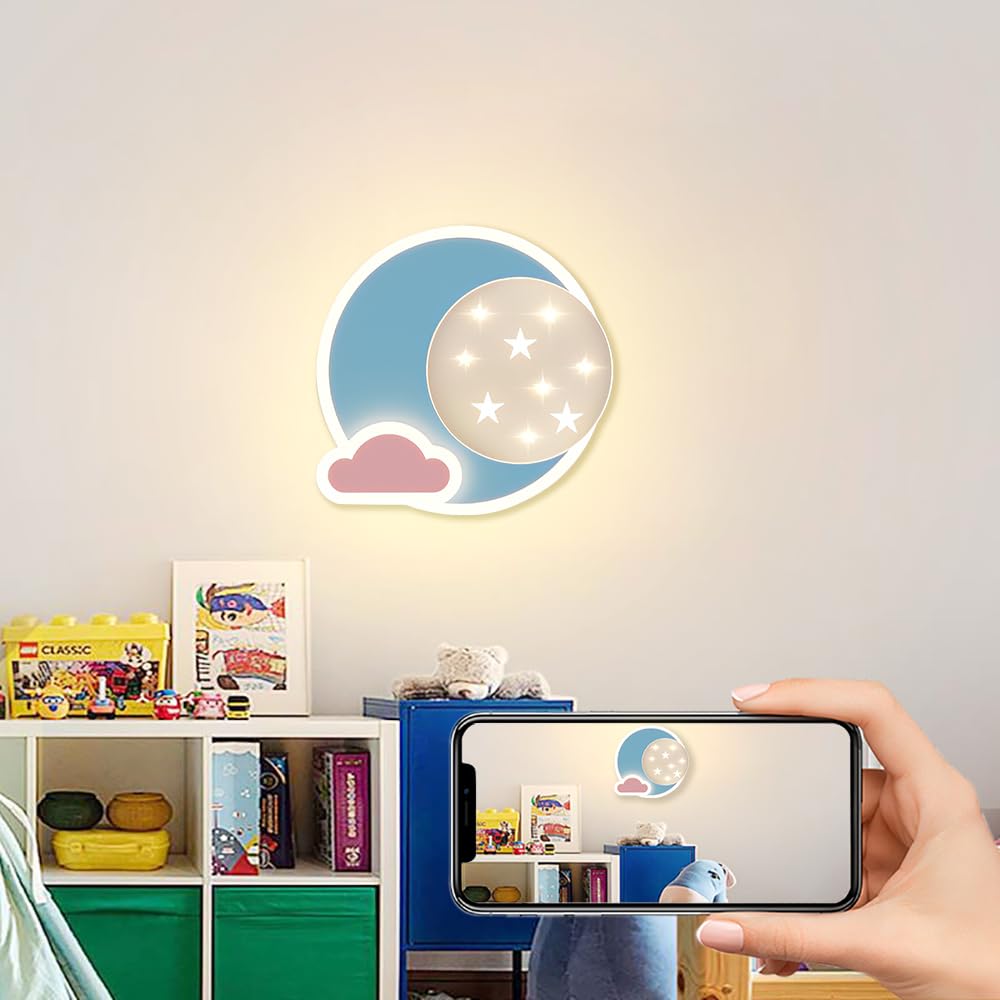 Veilleuse Murale Nuage LED - 3 Couleurs Réglables - Alimentation Piles Ou USB - Enfants Et Bébés