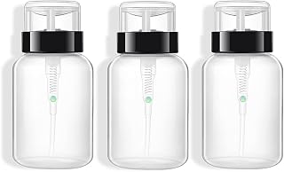 3Pcs Plastic Nail Polish Remover Pump Dispensers Push Down Pump Dispenser for Nail Polish Remover and Makeup Remover (200ml/6.8oz)